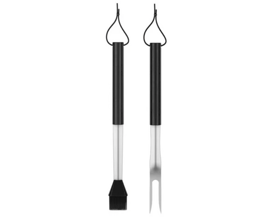 Grill Meister BBQ Fork & Silicone Brush set
